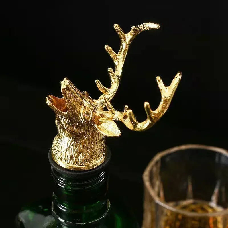 Deer Head Wine Bottle Pourer – Zinc Alloy Spout Stopper Wine Bottle Pourer Axl