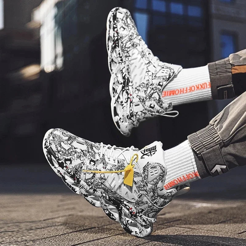Men's Anti-Slip Basketball Sneakers – Lightweight Plus Size Basketball Sneakers Axl