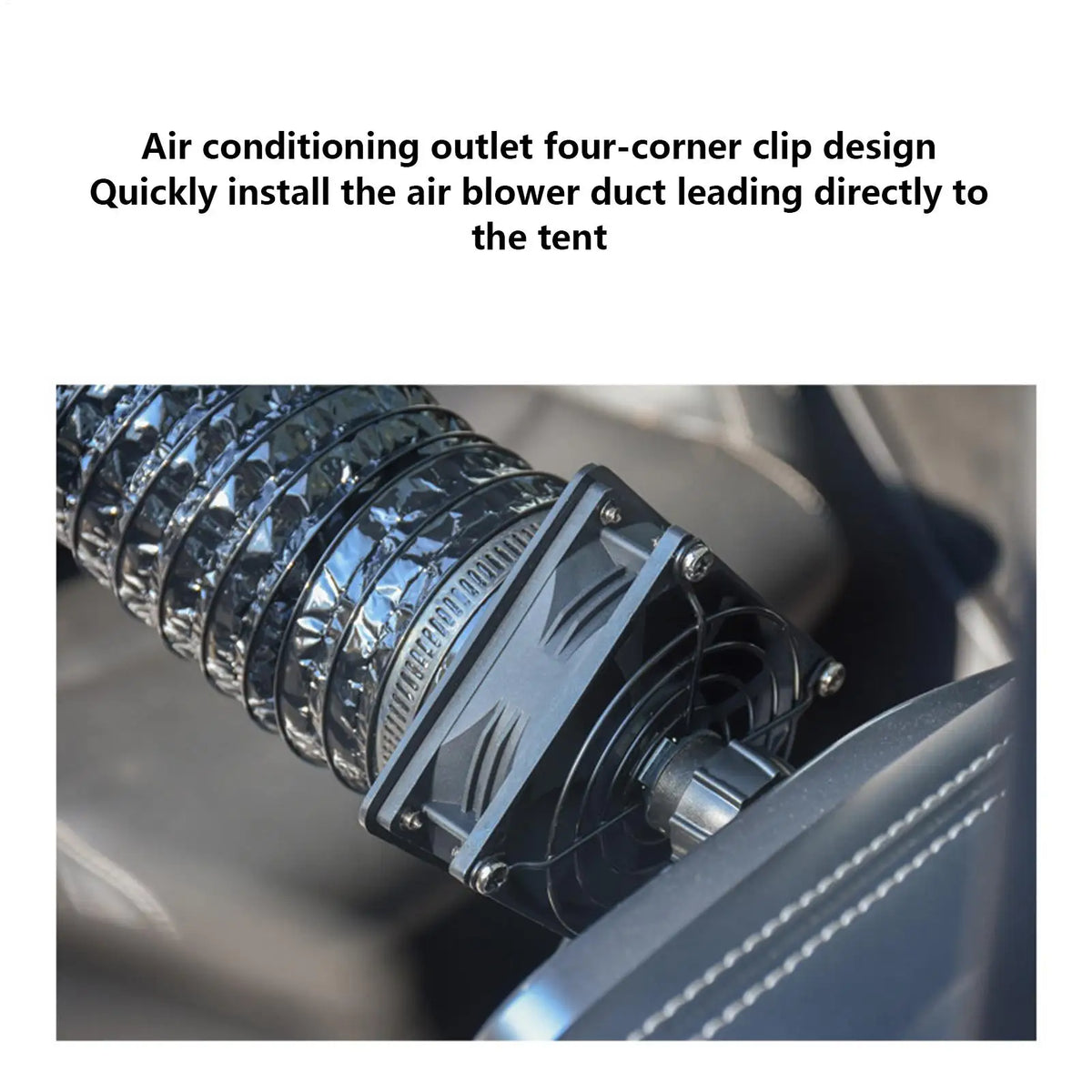 Car AC Vent Extender – Foldable Hose for SUV RV & Back Seat Car AC Vent Extender Axl