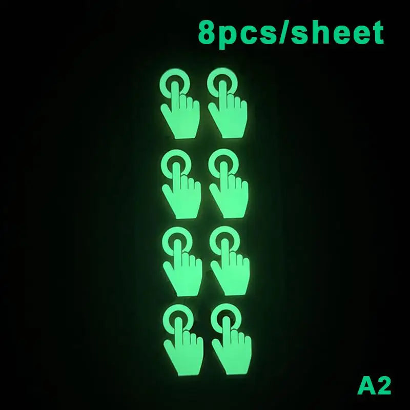 Glow in the Dark Stickers for Switches, Stairs & Motorcycle Glow Decal Stickers Axl A2