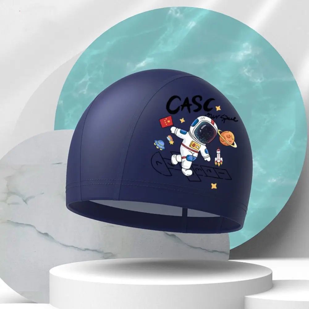 Kids Cartoon Swim Cap – Dolphin, Rabbit & Astronaut Designs Kids Swim Cap Axl 8