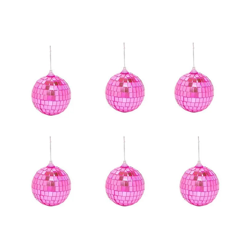 12 Pcs Mini Mirror Disco Balls 3cm – Silver Glass Party Decor Mirror Disco Balls Axl