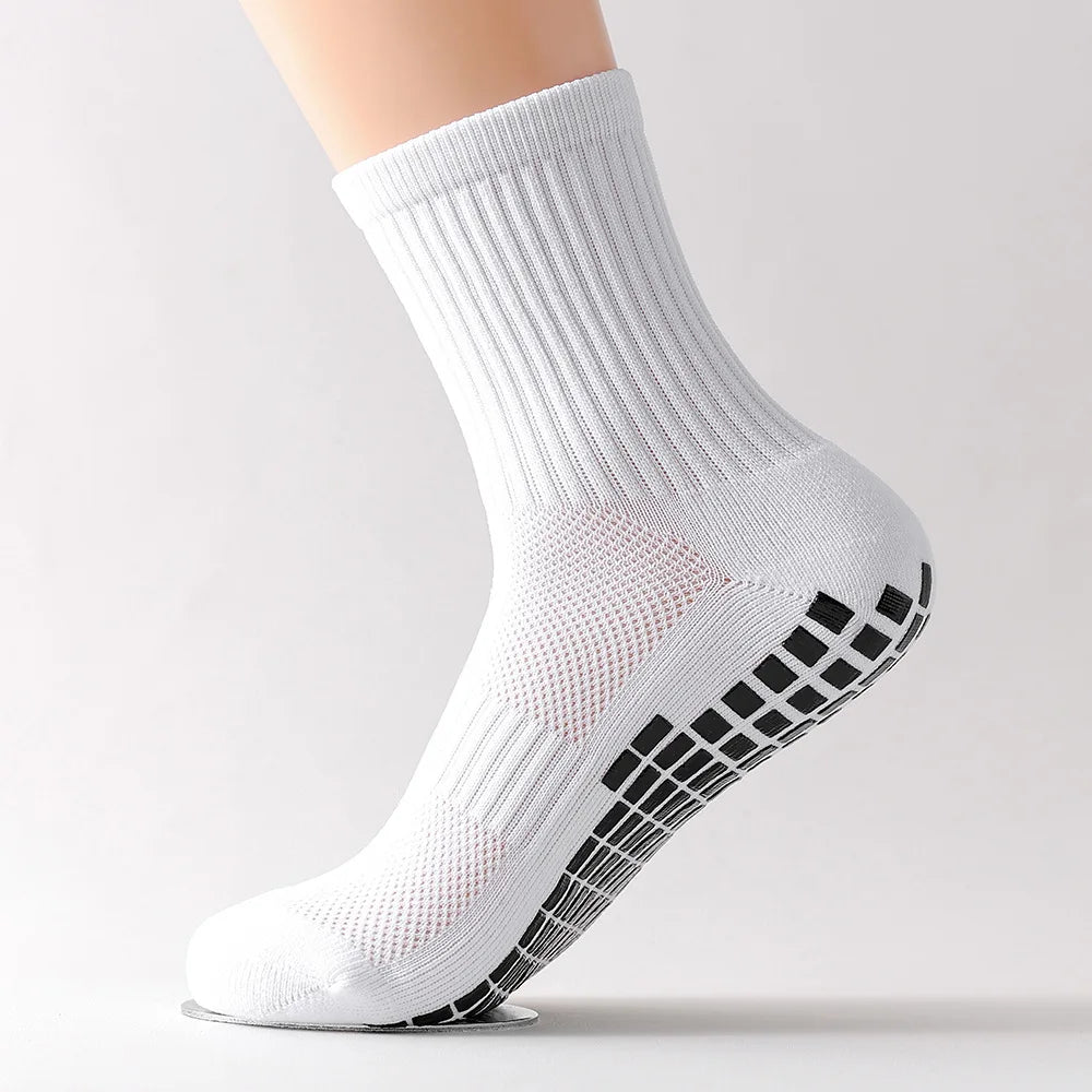 Anti-Slip Cotton Sports Socks – Football, Basketball & Running Sports Socks Axl 1pairs white One Size