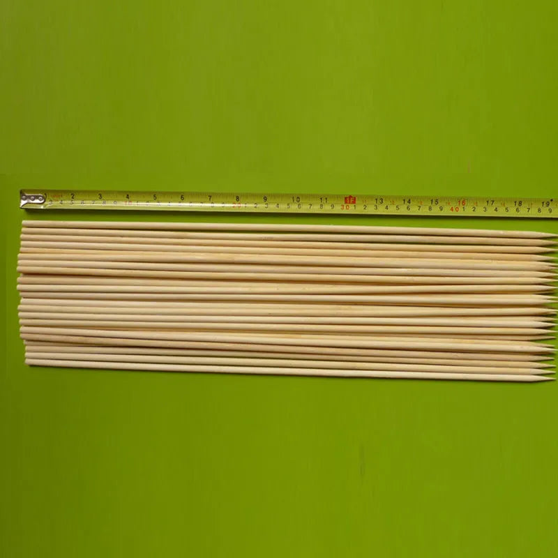 50cm Bamboo BBQ Skewers – Tornado Potato & Kabob Sticks 50-100pc Bamboo BBQ Skewers Axl