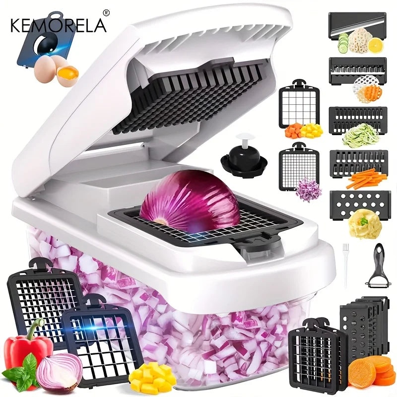 KEMORELA 15-in-1 Vegetable Chopper with Container | Onion Chopper Vegetable Chopper Axl
