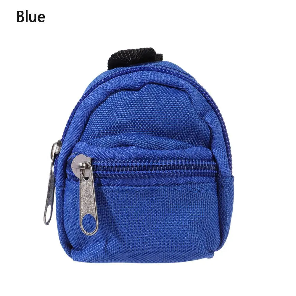 Mini Doll Backpack – Cute Cloth School Bag for 1/6 BJD Dolls Doll Accessory Axl blue