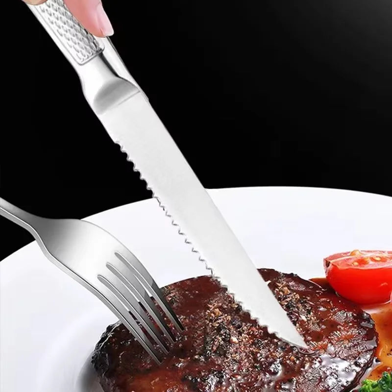 COOKCRAZE Stainless Steel Steak Knife Set – 1 to 8 Piece Steak Knife Set Axl