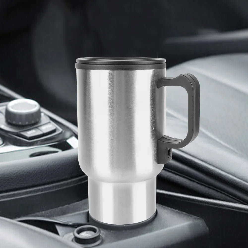12V Electric Car Kettle 450ml Stainless Steel Travel Mug Car Electric Kettle Axl