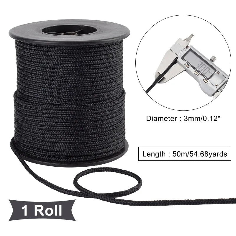 3mm Red Braided Nylon Paracord 54 Yards – Camping & DIY Rope Braided Nylon Rope Axl AECH04-11909