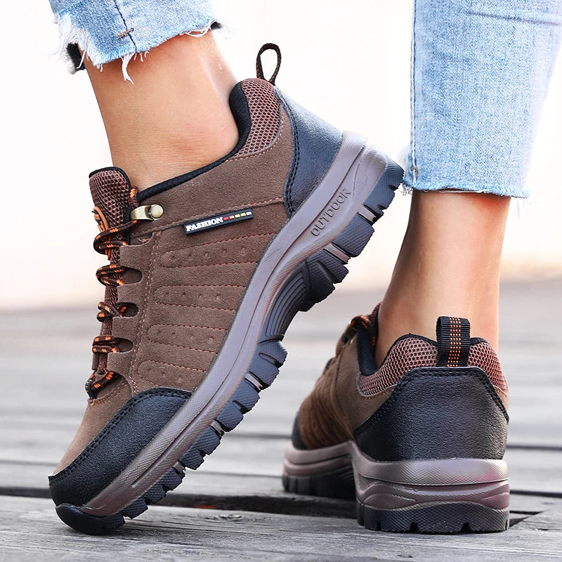 AZGB Women's Retro Suede Hiking Sneakers – Anti-Slip Outdoor Women's Hiking Sneakers Axl