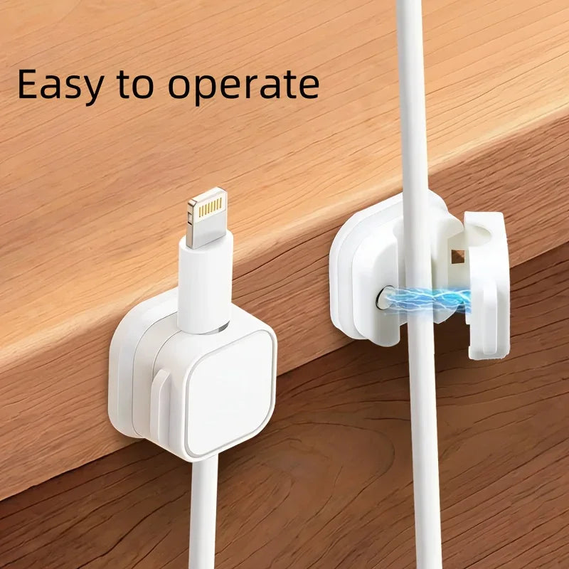 6-Pack Magnetic Cable Organizer Clips for Desk & Nightstand Cable Organizer Clips Axl