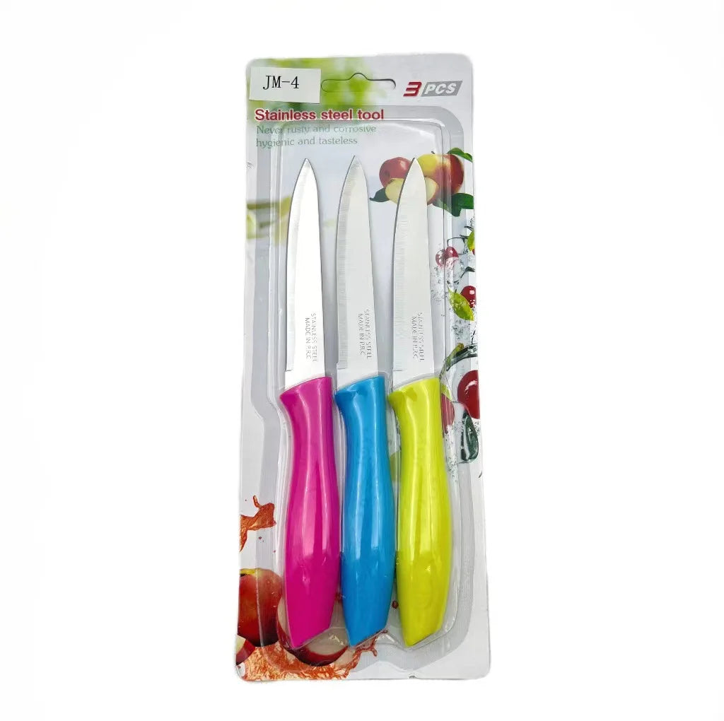 3-Piece Portable Fruit Knife Set – Sharp Stainless Kitchen Knives Kitchen Knife Set Axl 1pcs