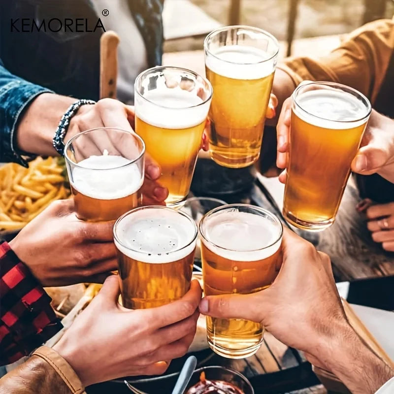 KEMORELA 6-Piece Pint Glasses Set – Dishwasher Safe Drinkware Pint Glass Set Axl