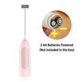Handheld Electric Milk Frother – Battery Powered Foam Maker Milk Frother Axl Pink