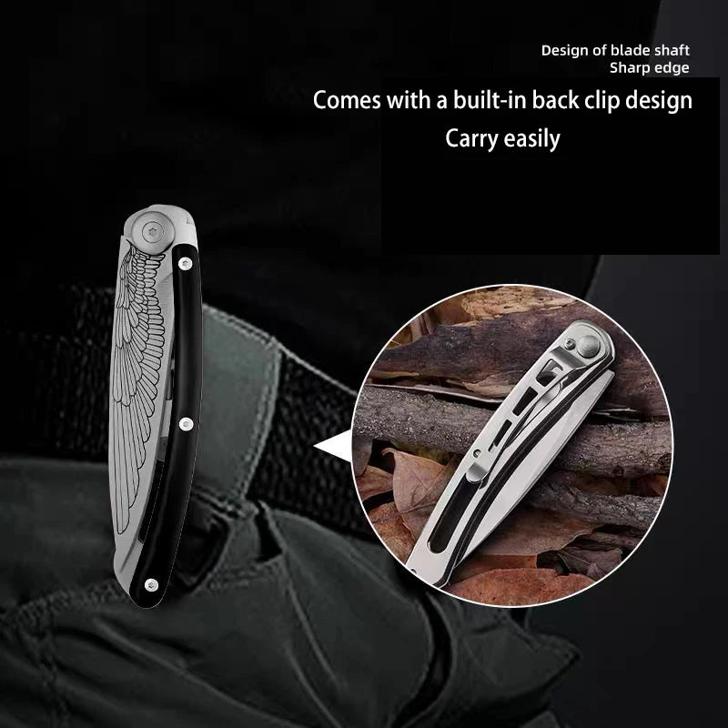 Mini Folding Pocket Knife – Stainless Steel Keychain EDC Knife Folding Pocket Knife Axl