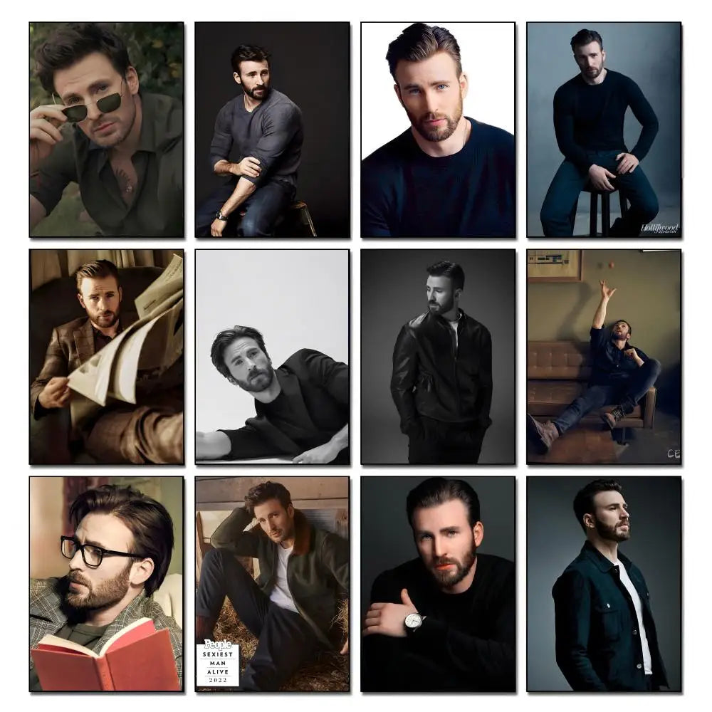 Chris Evans HD Wall Poster – Waterproof Sticky Home Decor Wall Art Poster Axl