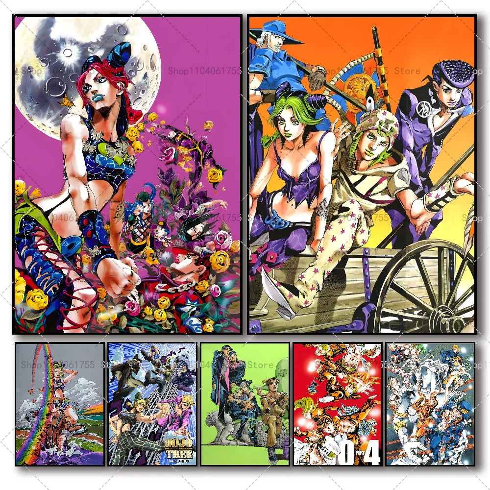 JoJo's Bizarre Adventure Anime Wall Poster – Self-Adhesive Anime Wall Poster Axl