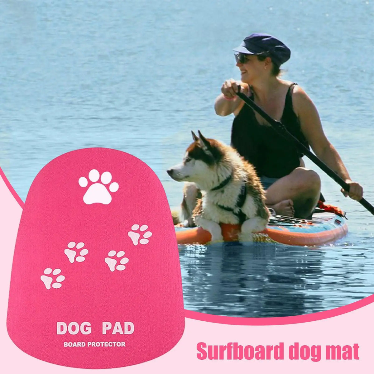 Dog Traction Pad – Anti-Slip PVC Mat for Kayak & Paddleboard Dog Water Mat Axl