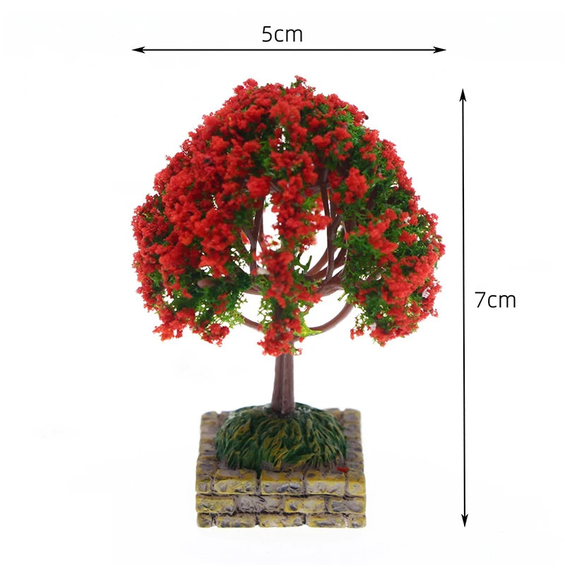 1:12 Dollhouse Mini Flower Tree | Micro Landscape Decor Prop Dollhouse Miniature Axl A7