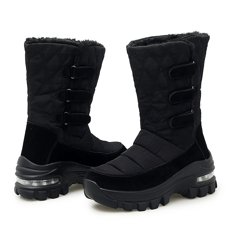 Women's Waterproof Snow Boots – Anti-Slip Plush Platform Women's Snow Boots Axl