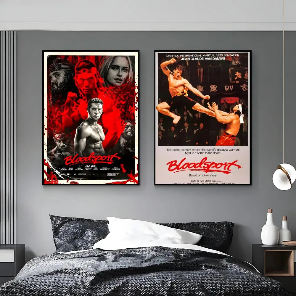 Bloodsport Movie Poster – HD Waterproof Wall Art Print Movie Art Poster Axl