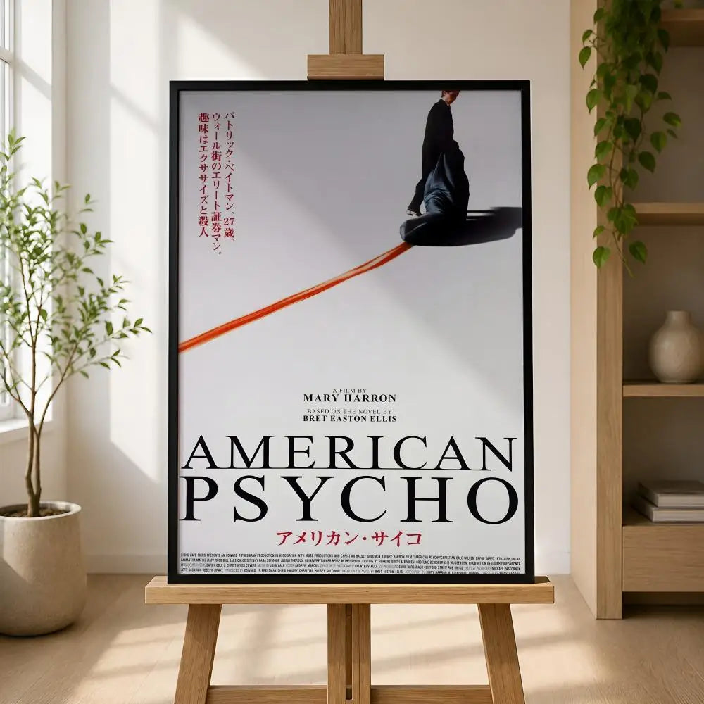 American Psycho Movie Poster – Peel-and-Stick PVC Wall Art Movie Wall Poster Axl