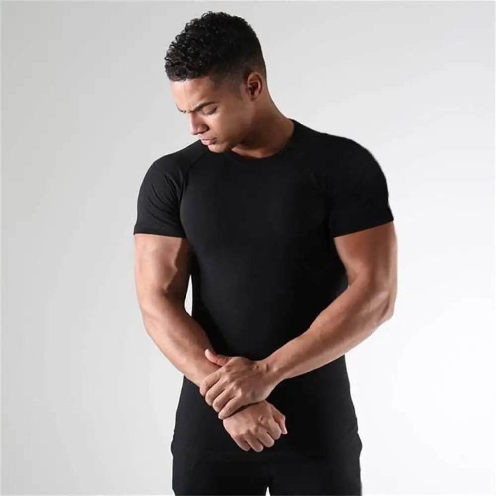 Men's Compression Gym T-Shirt – Quick Dry Fitness Sport Top Compression Sport Shirt Axl
