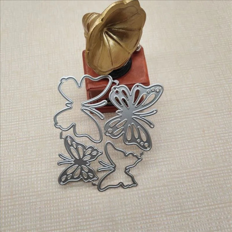4-Piece Butterfly Metal Cutting Dies – Scrapbooking & Cards Metal Cutting Dies Axl