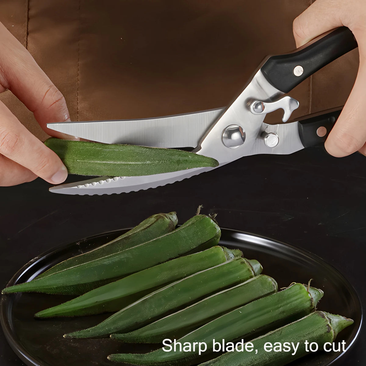 Stainless Steel Kitchen Scissors – BBQ, Meat & Food Shears Kitchen Scissors Axl