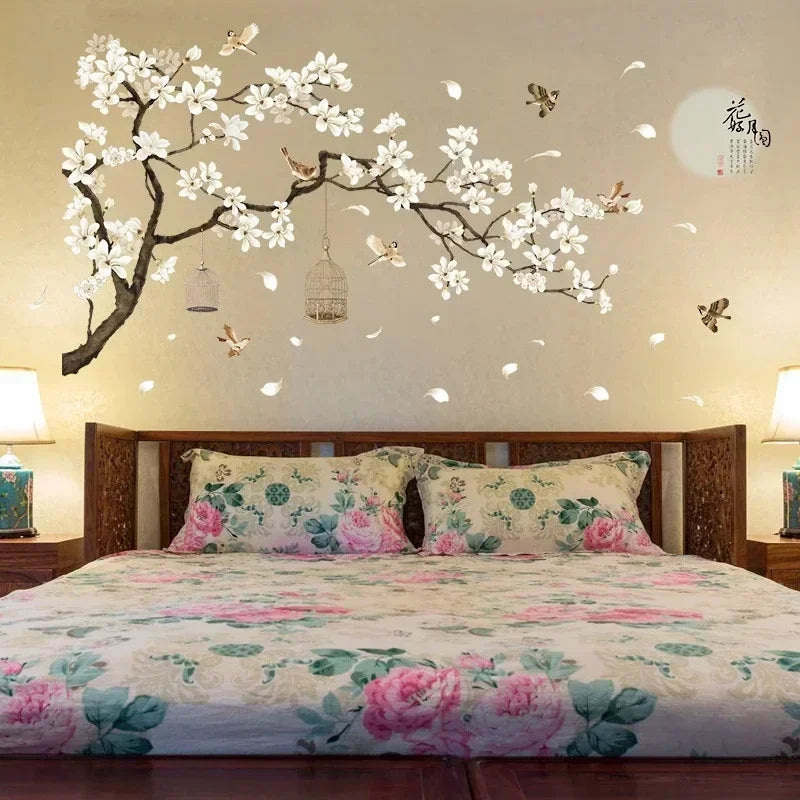 Tree Wall Stickers Birds & Flowers – DIY Vinyl Home Decor Wall Decal Sticker Axl
