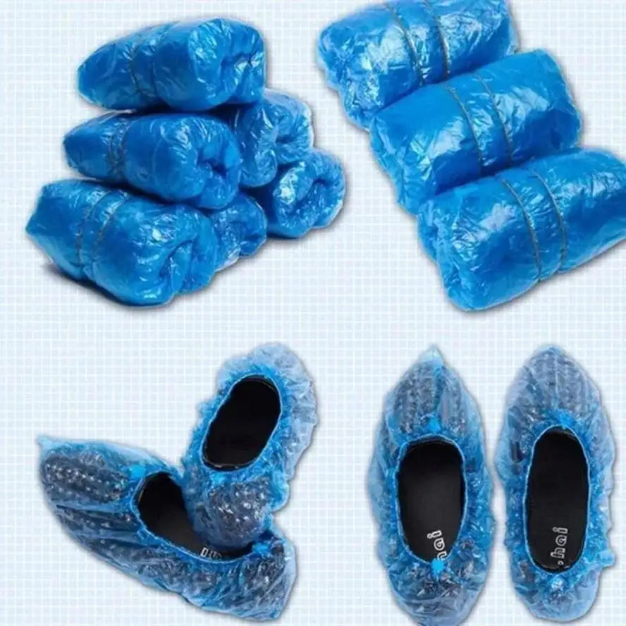 100-Pack Disposable Waterproof Shoe Covers – Non-Slip Overshoes Disposable Shoe Covers Axl