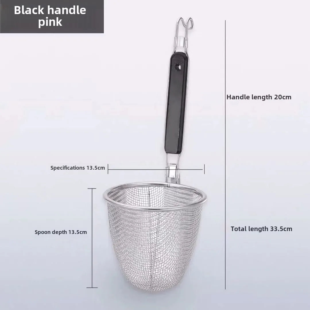 Stainless Steel Mesh Basket Strainer – Wooden Handle Mesh Basket Strainer Axl C