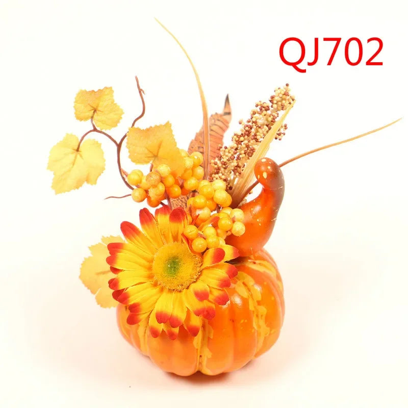 Simulation Pumpkin Maple Leaf Table Ornament – Autumn Decor Seasonal Table Ornament Axl QJ702