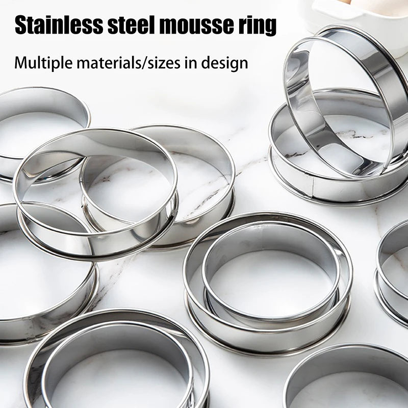 Stainless Steel Muffin & Crumpet Rings 8/9/10cm | Baking Molds Baking Mold Rings Axl