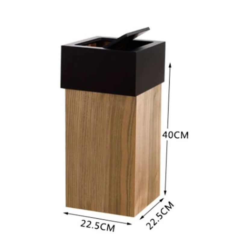 Nordic 12L Wood Trash Can – Modern Waste Bin for Home & Bath Wood Waste Bin Axl Small