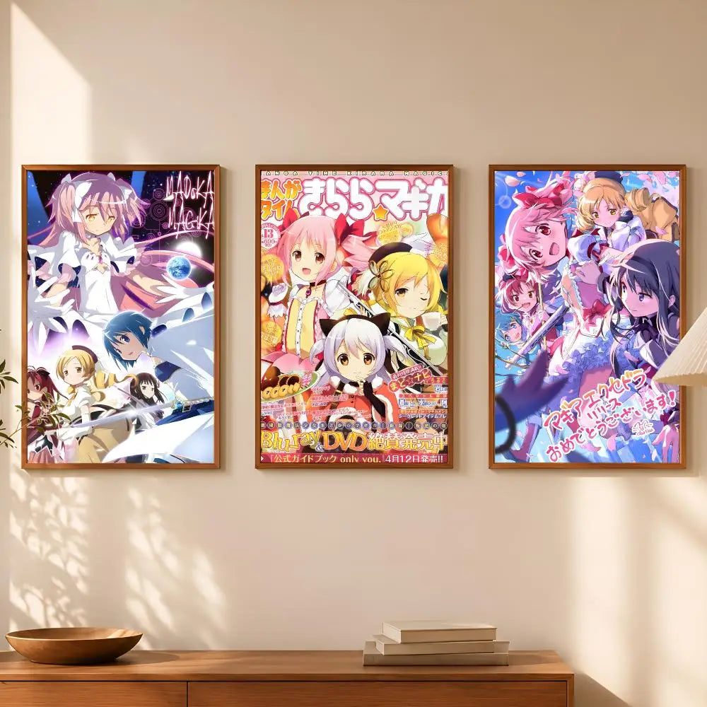 Puella Magi Madoka Magica Self-Stick HD Wall Art Poster Anime Wall Poster Axl