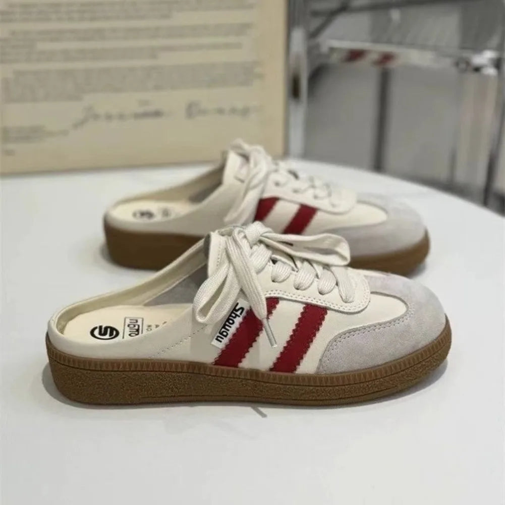 Women's Platform Mule Sneakers – Slip-On Flat Clogs Platform Mule Sneakers Axl