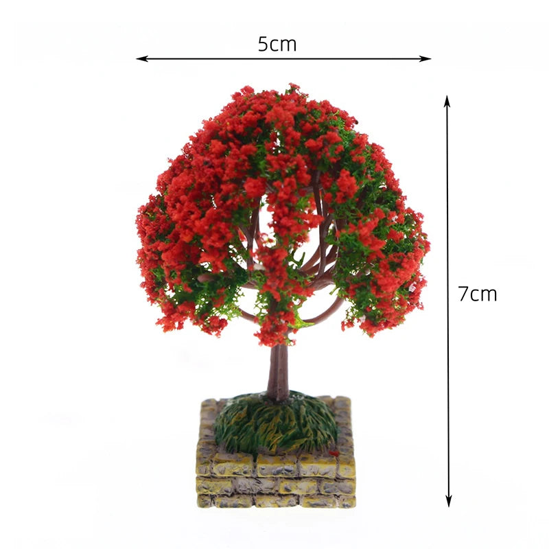 1:12 Dollhouse Mini Flower Tree | Micro Landscape Decor Prop Dollhouse Miniature Axl
