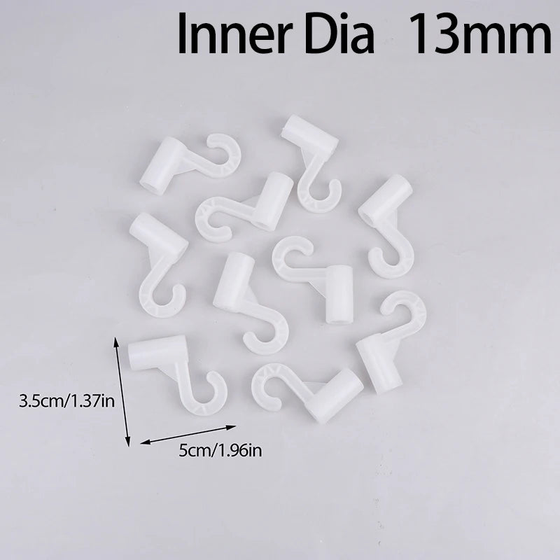 10-Pack Plastic Hooks – Wardrobe, Shelf, Tent & DIY Fittings Plastic Hook Fittings Axl A1