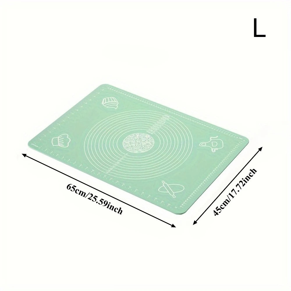 Extra Thick Silicone Baking Mat – Non-Stick Reusable Pastry Mat Silicone Baking Mat Axl Green-L-1pc