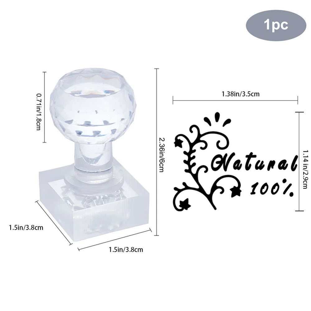 Acrylic Lotus Flower Soap Stamp – 1.3" DIY Imprint Mold Soap Stamp Mold Axl AECH04-04605