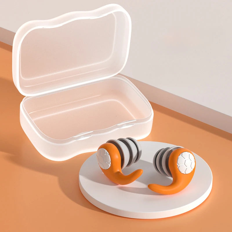 Silicone Noise Reducing Earplugs – Sleep, Swim & Work Silicone Earplugs Axl Orange-S