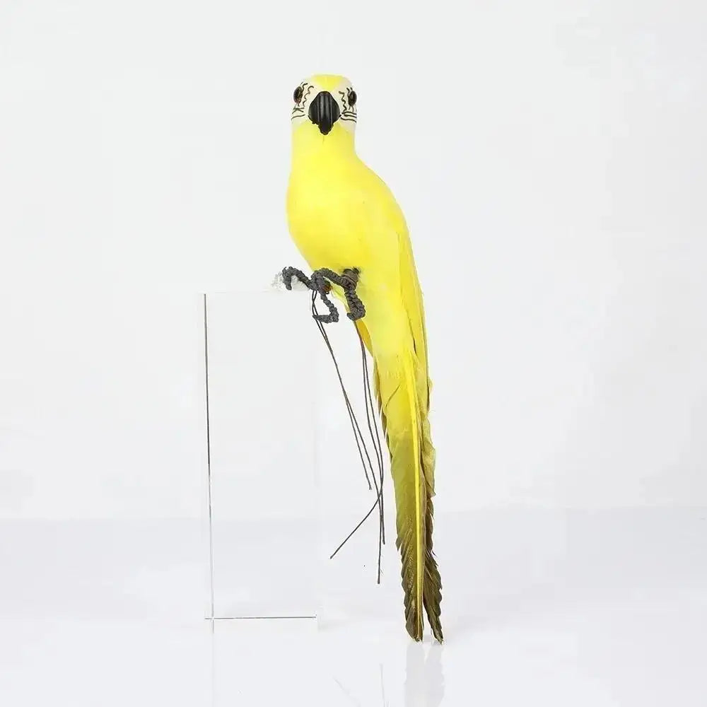 Handmade Feather Parrot Figurine – Garden & Home Bird Ornament Bird Garden Ornament Axl