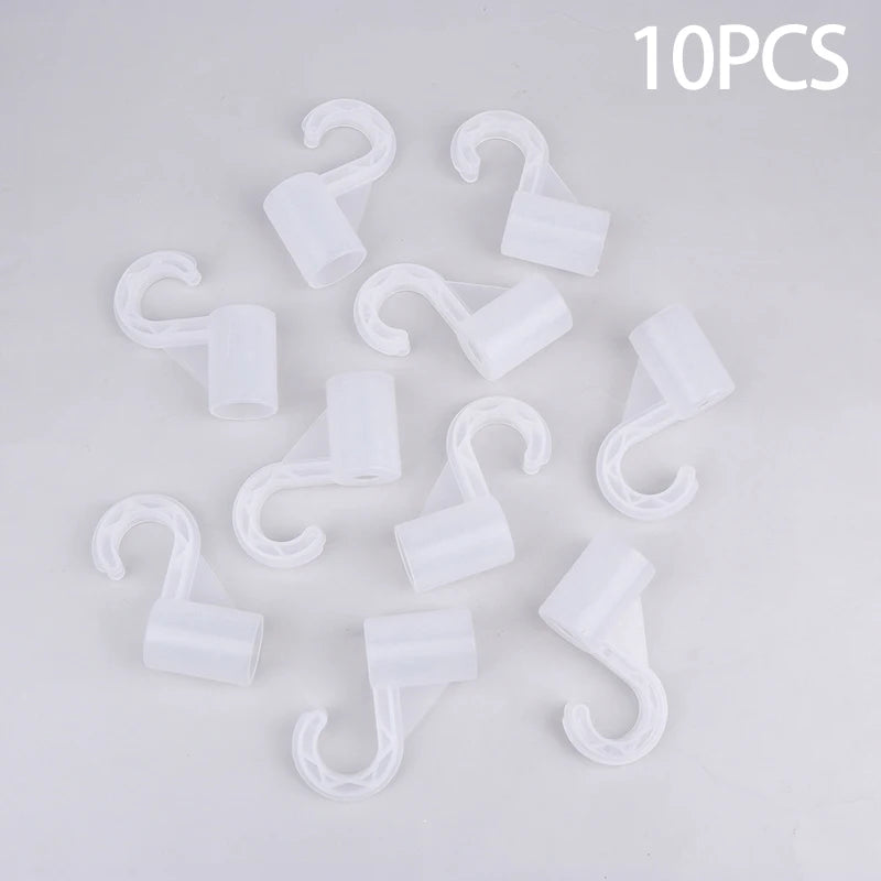 10-Pack Plastic Hooks – Wardrobe, Shelf, Tent & DIY Fittings Plastic Hook Fittings Axl