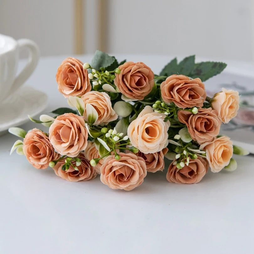 Silk Rose Artificial Flowers – Wedding, Wreath & Home Decor Artificial Silk Flowers Axl Champagne