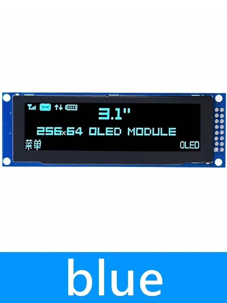 3.12" OLED Display 256×64 Graphic Module – SSD1322 SPI OLED Display Module Axl blue