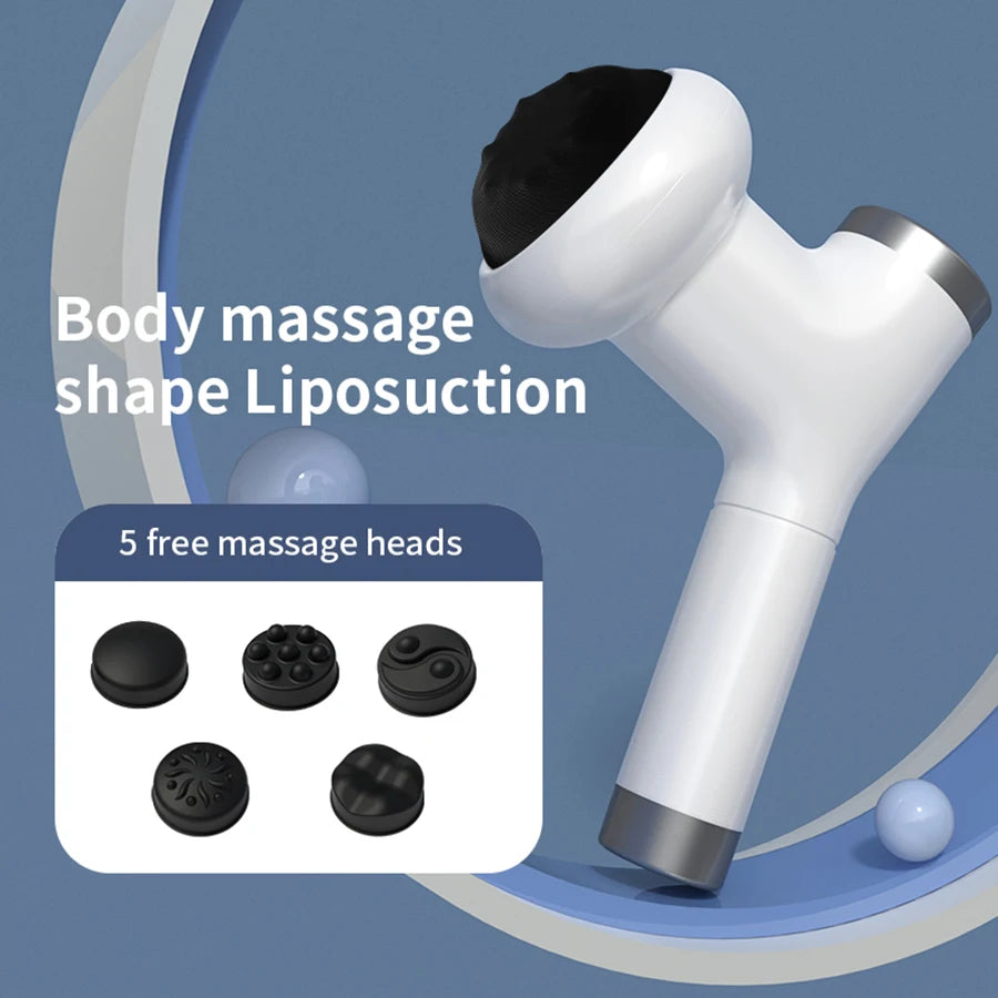 USB Body Massager – 8 Levels & 5 Massage Heads Handheld Body Massager Axl
