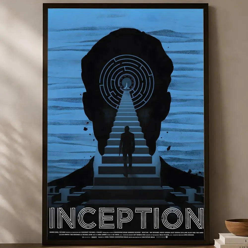 Inception Movie Poster – Self-Stick HD PVC Waterproof Wall Art Movie Wall Poster Axl White10 15X20cmNoframe