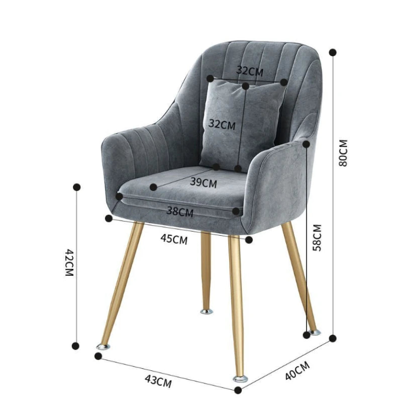 Light Luxury Vanity Chair – Makeup & Nail Art Dressing Stool Vanity Dressing Chair Axl