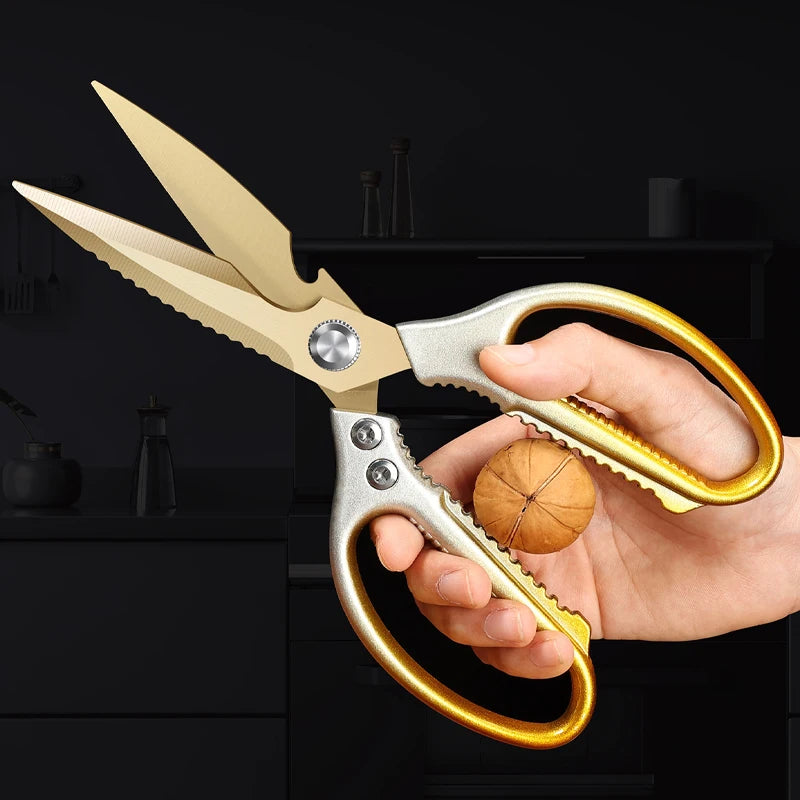 PLYS Gradient Gold Kitchen Scissors – Heavy-Duty Poultry Shears Kitchen Scissors Axl